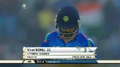 1ST ODI: IND vs SL – Virat Kohli Wicket