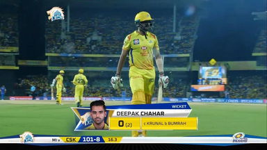 M44: CSK vs MI – Deepak Chahar Wicket