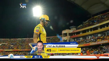 M33: SRH vs CSK – Faf du Plessis Wicket
