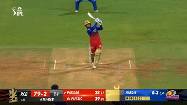 M25: MI vs RCB – Rajat Patidar Six
