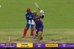 IPL 2026 M70: KKR vs DC - Ajinkya Rahane Six