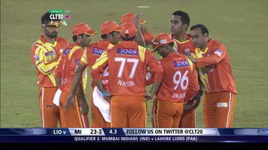 Q2: MI vs LIO –  Ambati Rayudu Wicket