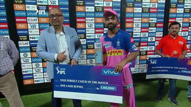 M43: KKR vs RR – VIVO Perfect Catch of the Match – Ajinkya Rahane
