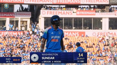 IND vs ENG 2025, 3rd ODI: Washington Sundar Wicket