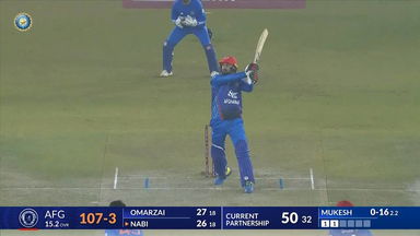 IND vs AFG 2024, 1ST T20I: Mohammad Nabi Six