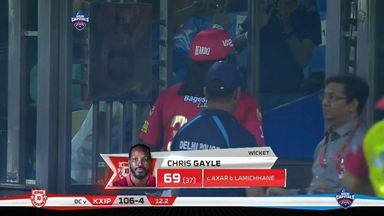 M37: DC vs KXIP – Chris Gayle Wicket