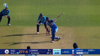 IND vs ENG 2025, 3rd ODI: Hardik Pandya Six