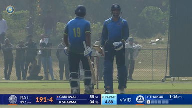 Vijay Hazare Trophy 2025 QF2, Vidarbha vs Rajasthan: Shubham Garhwal's attacking 59(59)
