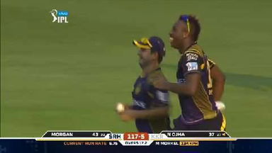 M8: SRH vs KKR – Russell-Chawla relay catch