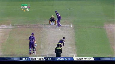 CLT20 2014 M21: KKR vs HOB –   Shoaib Malik 66*
