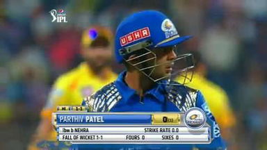 M12: MI vs CSK – Parthiv Patel Wicket