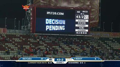 M12: SRH vs MI – Rohit Sharma Wicket