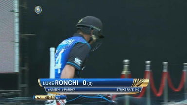 IND vs NZ 2016, 1st ODI: Luke Ronchi Wicket