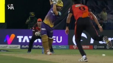 SHOT! Rinku Singh gets off the mark with a beautiful straight drive