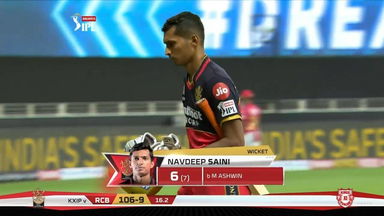 M06: KXIP vs RCB – Navdeep Saini Wicket