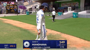 IND-W vs SA-W 2024, 1st Test: Smriti Mandhana Wicket