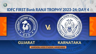 Ranji Trophy  2023/24, Gujarat vs Karnataka Day 4: Match Highlights