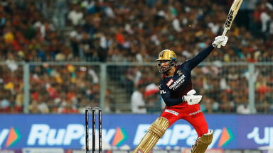 Superb: Patidar smashes a one-handed boundary