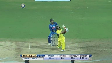 IND vs AUS 2017, 1st ODI: Glenn Maxwell Six