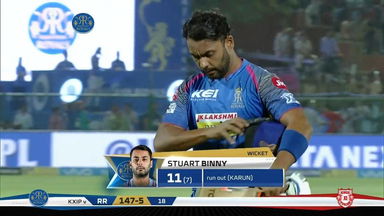 M40: RR vs KXIP – Stuart Binny Wicket