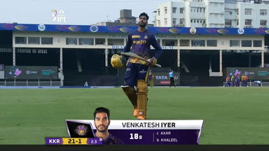 M19: KKR vs DC – Venkatesh Iyer Wicket