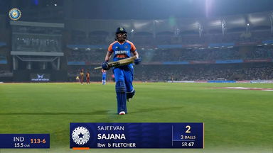 IND-W vs WI-W 2024, 2nd T20I: Sajeevan Sajana Wicket
