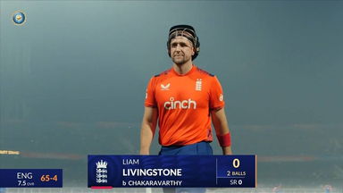 IND vs ENG 2025, 1st T20I: Liam Livingstone Wicket