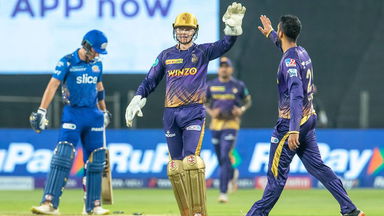 Quick glovework from Sam Billings gets Brevis stumped