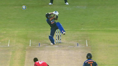 Suryakumar Yadav's first-ball six in international cricket