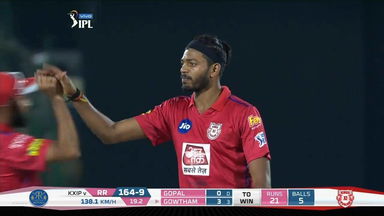 M04: RR vs KXIP – Fall of Wickets