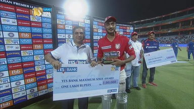 M15: DD vs KXIP  – YES Bank Maximum Sixes – Axar Patel