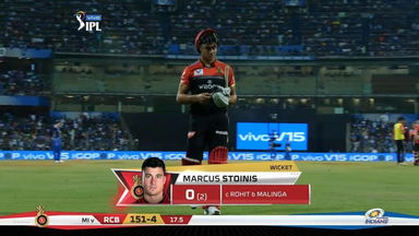 M31: MI vs RCB – Marcus Stoinis Wicket