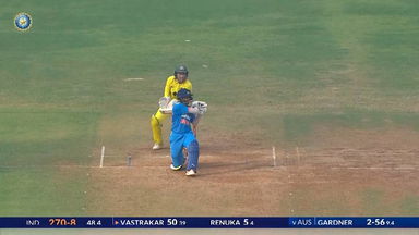 IND-W vs AUS-W 2023-24, 1st ODI: Pooja Vastrakar Six
