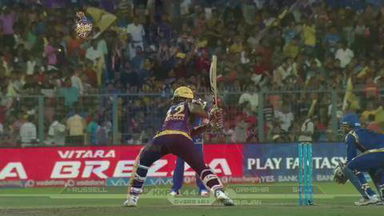 M5: KKR vs MI – Andre Russell Six