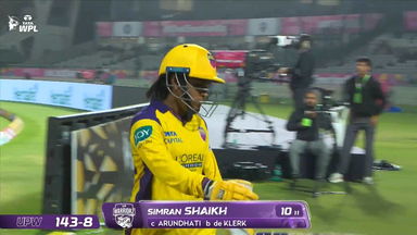 Wicket: Match 18, UP Warriorz vs Royal Challengers Bengaluru, WPL 2026: Simran Shaikh Wicket
