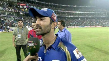 CLT20 2013 M23: RR vs MI  –   Interview – Dinesh Karthik