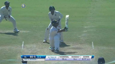 IND vs SL 2017, 2nd Test Day 4: Dasun Shanaka Six
