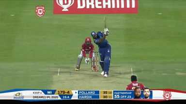 M13: KXIP vs MI – Kieron Pollard Six