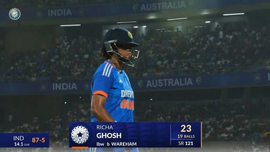 IND-W vs AUS-W 2023-24, 2nd T20I: Richa Ghosh Wicket