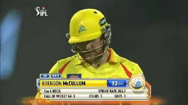M30: KKR vs CSK – Brendon McCullum Wicket