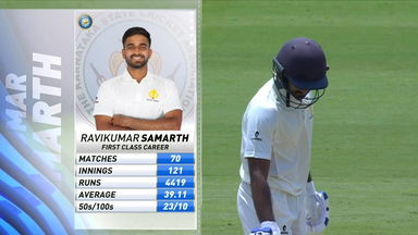 R Samarth's 57-run opening act against Uttar Pradesh