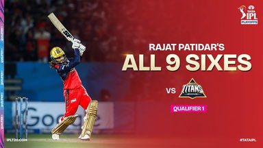 Rajat Patidar's all 9 sixes vs Gujarat Titans