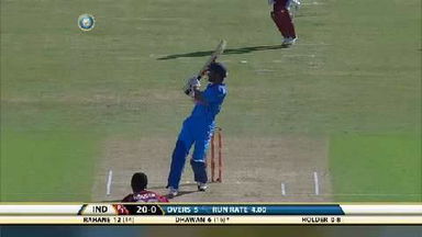 4TH ODI: IND vs WI – Shikhar Dhawan Six