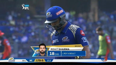 M09: MI vs DD – Rohit Sharma Wicket