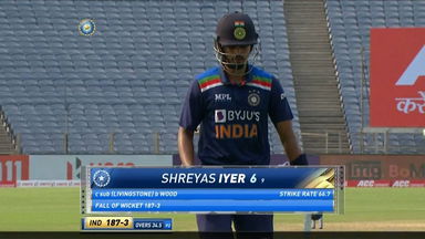 IND vs ENG 2021, 1st ODI : Shreyas Iyer Wicket