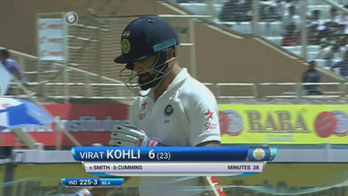 IND vs AUS 2017 - 3rd Test day 3 : Virat Kohli Wicket