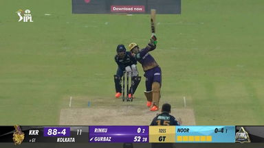 M39: KKR vs GT –  Rahmanullah Gurbaz  Six