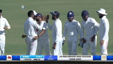 Dharmendrasinh Jadeja's five-wicket haul