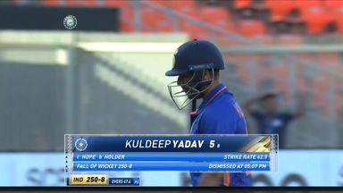 IND vs WI 2022, 3RD ODI: Kuldeep Yadav Wicket