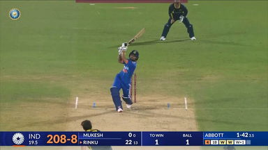 IND vs AUS 2023-24, 1ST T20I: Rinku Singh Six